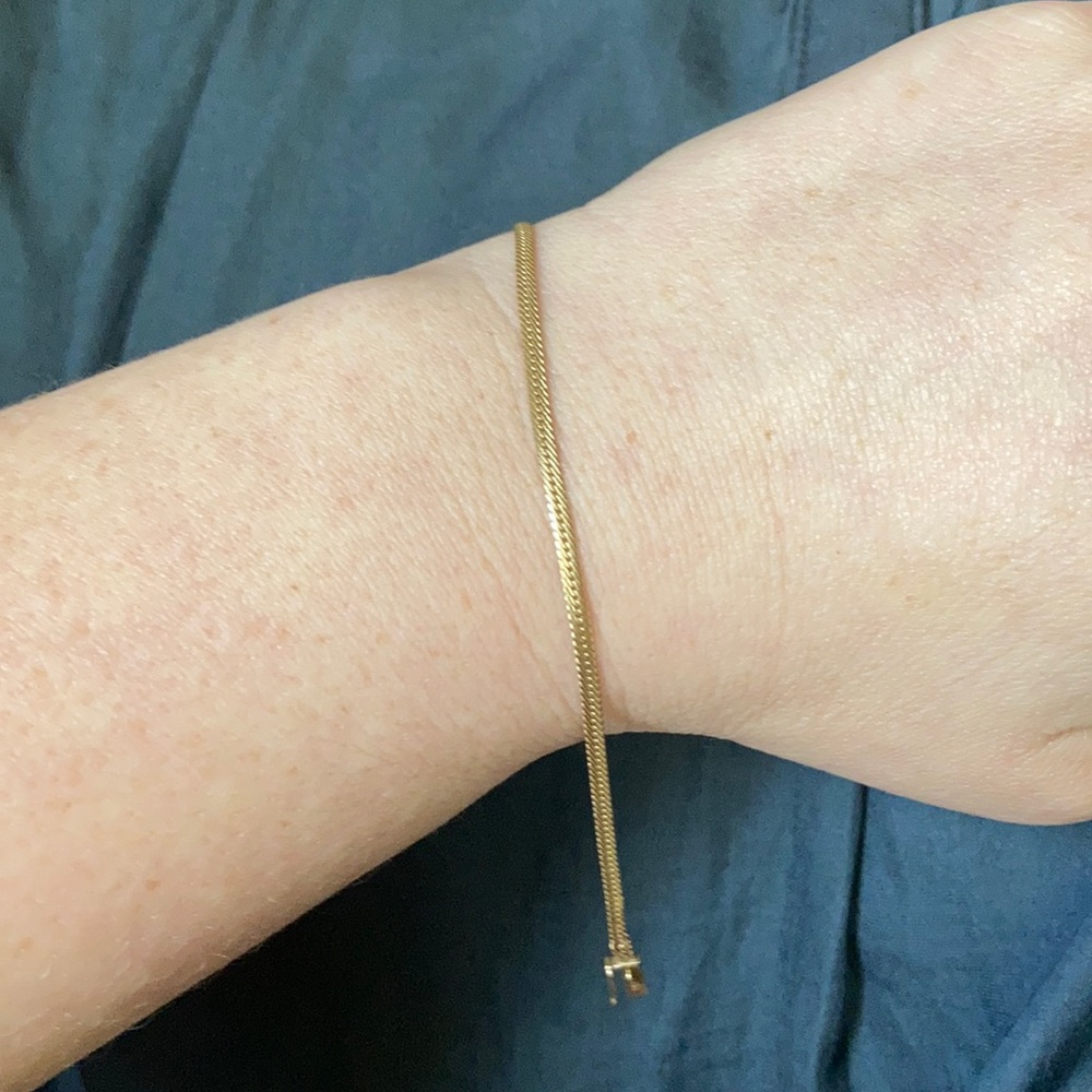 14k Gold fishtail/herringbone Bracelet